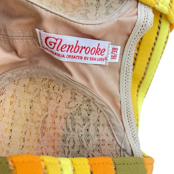 Vintage Glenbrooke Pin-Up One Piece Swimsuit, Deadstock, Size M/L - Picture 5 of 6